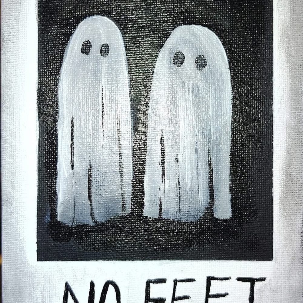 Ghost Art Canvas Beetlejuice no Feet